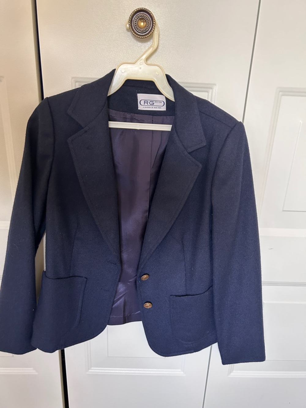 Navy Women's Blazer - Tailored Two-Button Suit Jacket